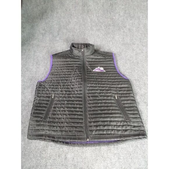 Colorado Rockies Sleeveless‎ Puffer Vest Men Sz L King Soopers MLB Sportswear - Picture 1 of 9